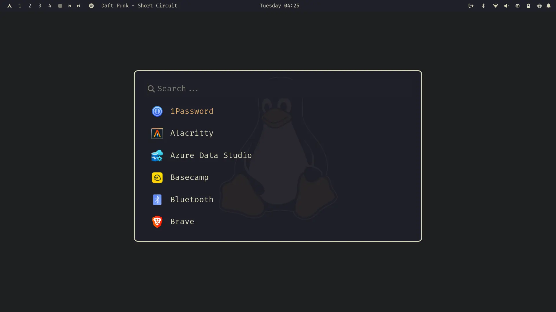 Desktop Omarchy configuración 1